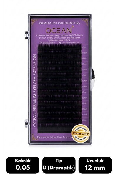 Ocean Doğal İpek Kirpik (Natural Eyelash) 12MM 0.05D