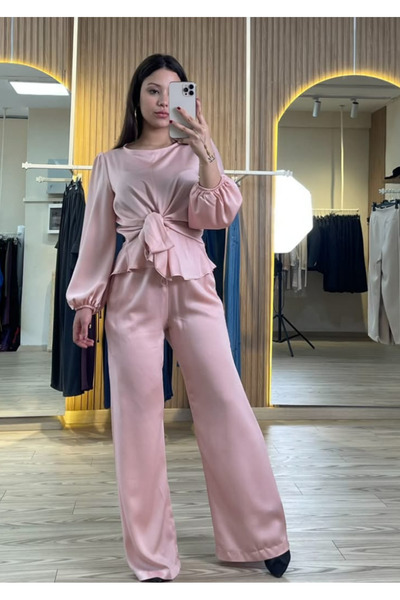 Butik Kadın Volanlı Saten Takım
