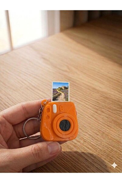 LUKA3D Kamera Şeklinde Mini Resimli Anahtarlık - Kişiselleştirilebilir- Anaht...