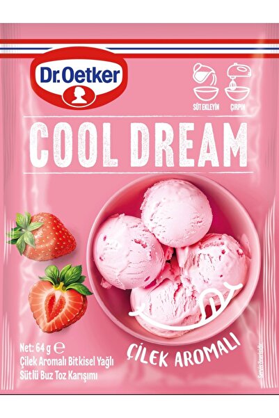 Dr. Oetker Cool Dream Çilek Aromalı Dondurma Karışımı 64 g – Pratik Ev Yapımı...