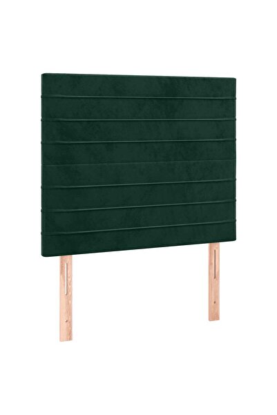 vidaxl Tăblie de pat verde închis 90x5x118/128 cm catifea