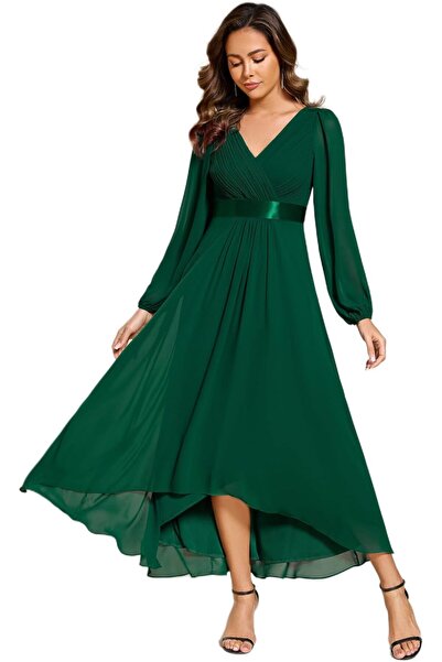 OEM Rochie de damă Ever-Pretty, elegantă de seară, din șifon, cu croială asim...