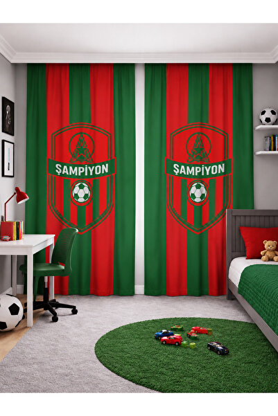Bebişim Halı Zeleno Crveno Šampion Fan Dječja Soba Dvostruka Krilata Pozadins...