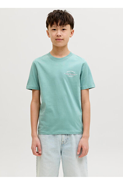 Jack & Jones Mavi Erkek Çocuk Baskılı T-Shirt 12289112