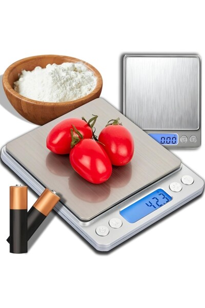 Ayawaska Cantar digital de precizie 0.1g pana la 2kg, cu 2 boluri incluse, af...