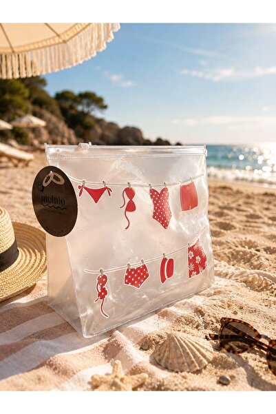 4nio Machiaj transparent mat și bikini și costum de baie geantă cu fermoar / ...