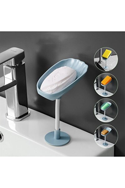EasyLife Wall Mounted Soap Holder Drain Tray Self Adhesive Bathroom Soap Stor...