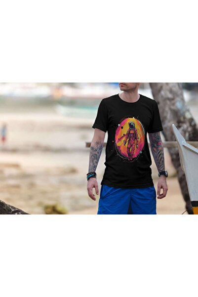 iLovePrints Colorful Astronaut in Space Tshirt