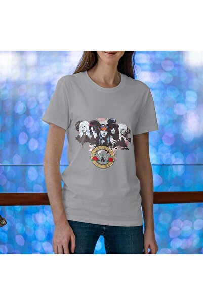 iLovePrints Band Graphic with Guns N' Roses Logo Tshirt