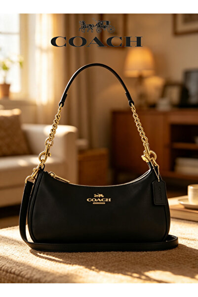 Coach New York حقيبة كتف تيري من القماش الكتاني المميز للنساء، حقيبة كروس بود...