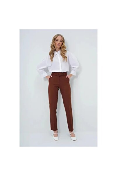 Nobrand PANTALONI DE DAMĂ MARO DESCHIS, 38