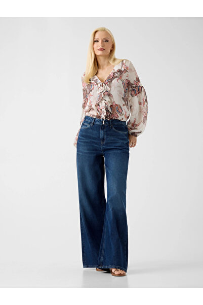 Guess Uzun Kollu Emy Fırfırlı Kadın Gömlek W6YH30W2951-PMPV