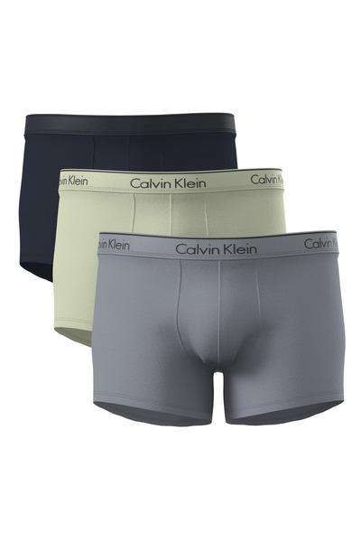 Calvin Klein Men's Trunk 3-Pack Shoreline/Lime Cream/Misty Grey Boxer