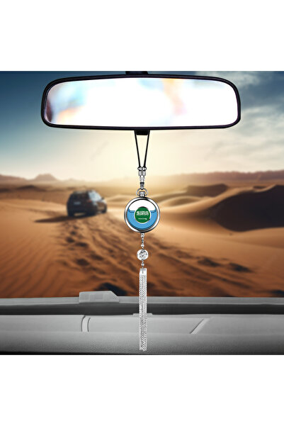 Saudi Arabia Flag Hanging Car Perfume Diffuser Pendant Refillable Air Freshen...