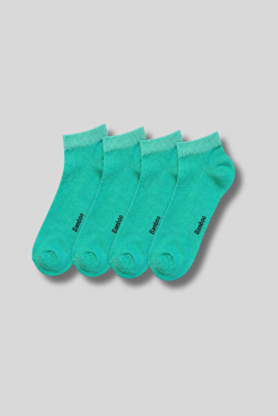 aw adawhite Women's 4-Pack Bamboo Booties Socks Multi-Colored