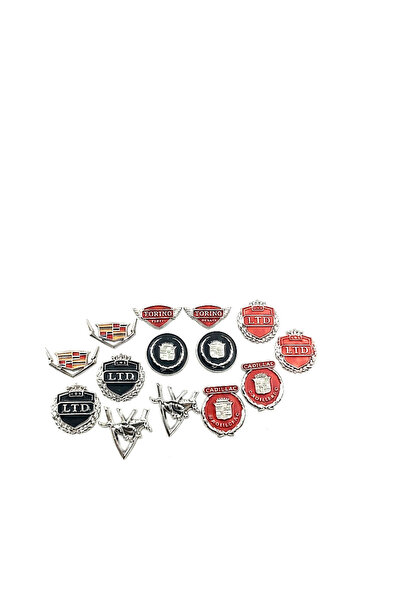 lina oto aksesuar 14 Metal Badges with Tape