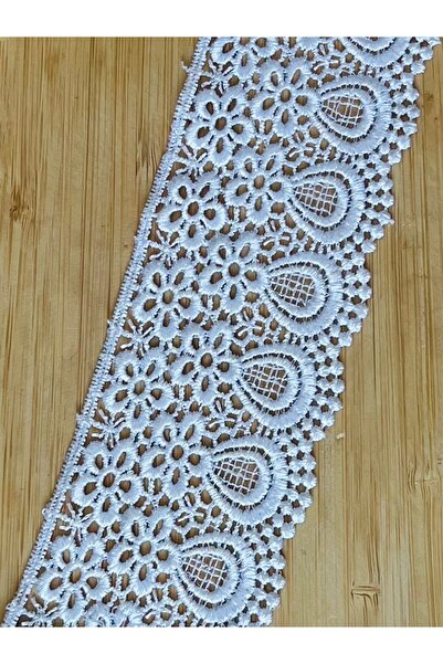 Öztürk Tuhafiye Soft Texture White Color Lace Guipure. 7 cm X 1 Meter.