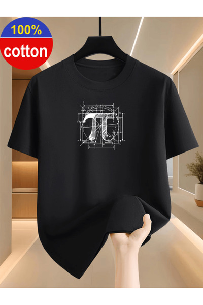 one button Mr. creative geometric graphic printed premium oversize t-shirt