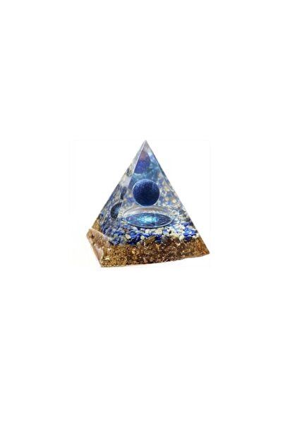 Handmade Piramidă Orgone cu cristale de Lapis Lazuli -5cm pentru înțelepciune...