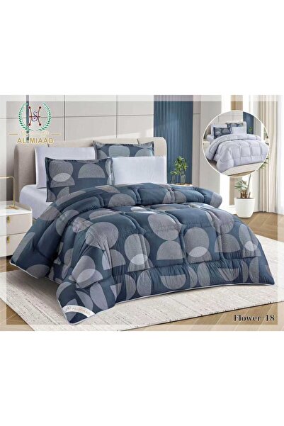ALMIADD مفرش سرير صيفي مشجر -نفرين - 6 قطع -مقاس 230*250- مايكروفيبر -وجهين
