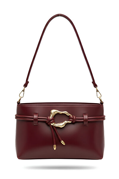 chwain Aurelia Gold Buckle Detailed Women's Bag