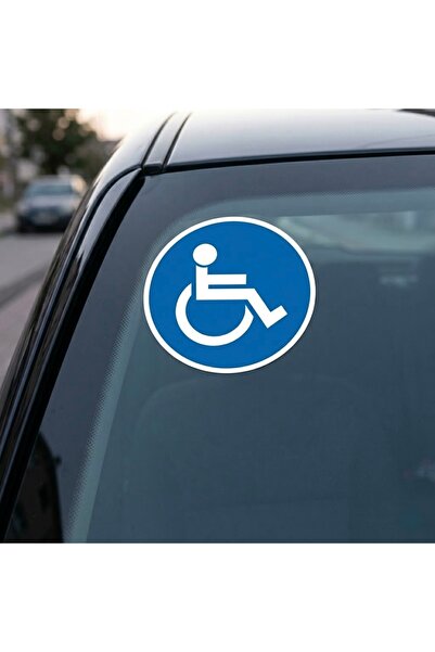 NET REKLAM 2 Pcs 8X8 cm Circle, Disabled Car Sticker - Uv Printing Sticker > ...