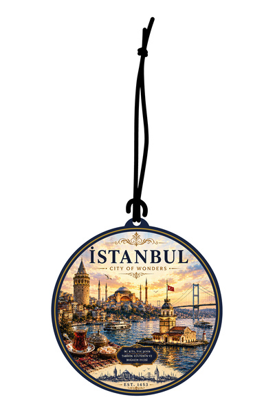 ByMeyla İstanbul Şehri Tasarımlı Oto Kokusu,Araba Kokusu,Oto Aksesuarı ve Dik...