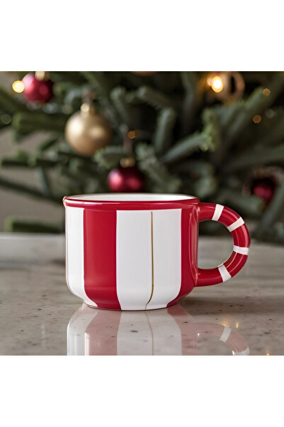 Karaca New Year Yılbaşı Candy Stripe Kupa 570 Ml