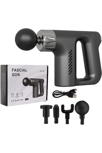 Generic مسدس تدليك عضلات Massage Gun احترافي - جهاز مساج كهربائي للعضلات والظ...