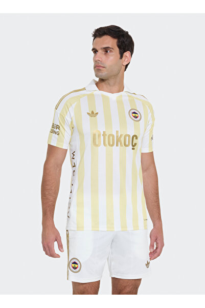adidas KE4425FEN A JSY Sarı Çizgili Normal Fit Erkek Forma