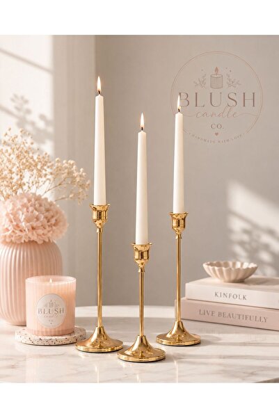 Kokulu Şamdan Mum ( 3 adet) - Blush Candle