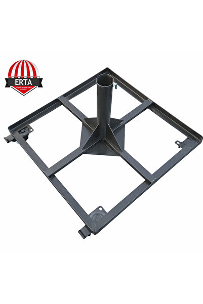 erta 60 cm x 60 cm MERMERSİZ Şemsiye Ayağı Altlığı Tekerlekli Stoplu Tüm Şems...