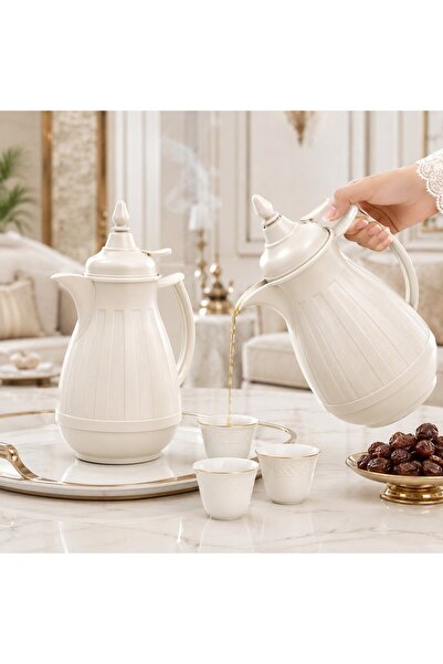 laverahome طقم ترامس ضيافه لون سكري 1.0 لتر 0.7 لتر