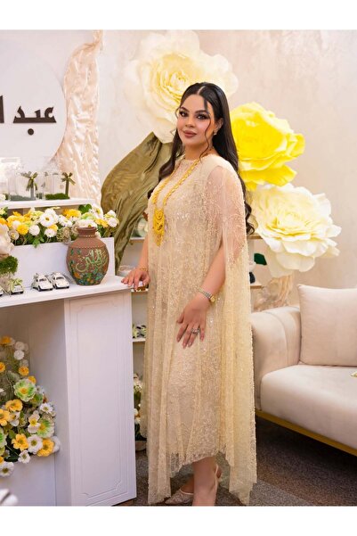 SKY dresses Embroidered Keffiyeh Jalabiya Lulu