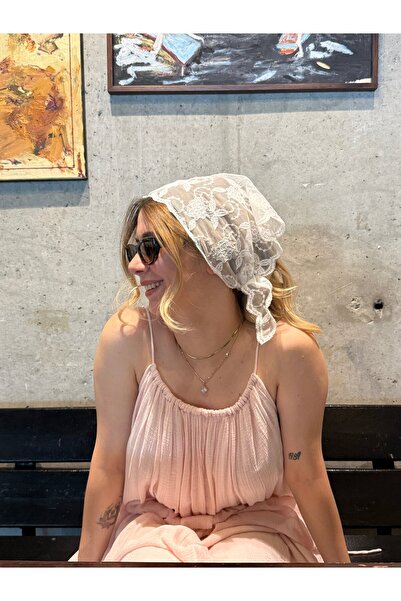 Alice İsstanbul شال دانتيل باندانا 90 سم