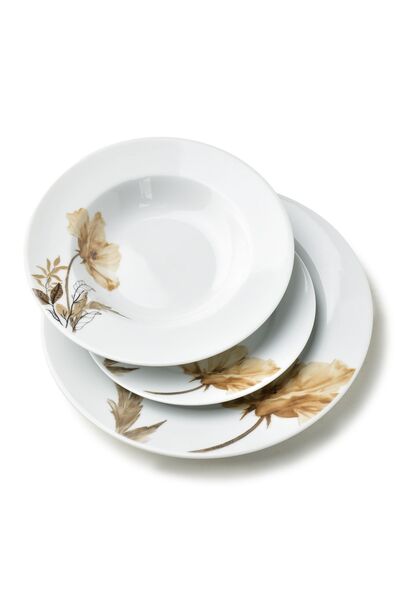 MONDEX Set de masă din porțelan AFFEKDESIGN LEA BEIGE 21.8/19.2/27 cm Bej 18 ...