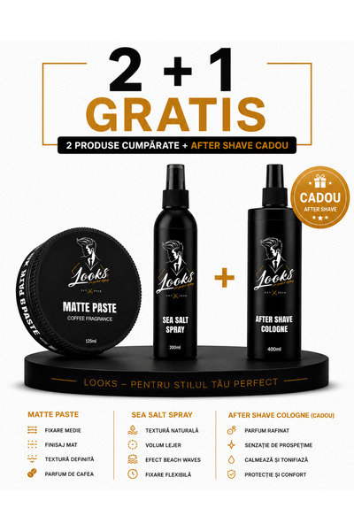 LooksConcept 2 + 1 GRATIS - Produse pentru întreținerea părului(bărbați) - PROMO