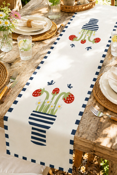 AYSHOME Ays Home Covor decorativ cu flori de căpșuni
