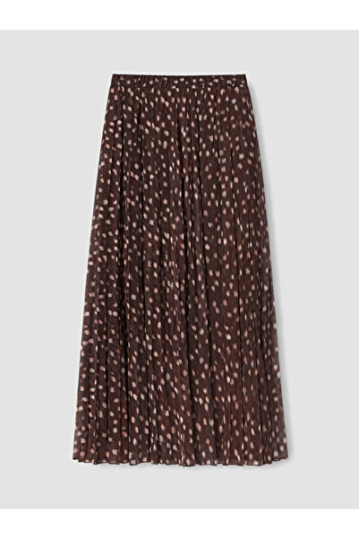 LC Waikiki Rmz Gi̇yi̇m Farkiyla Embroidered Chiffon Pleated Skirt with Waist ...
