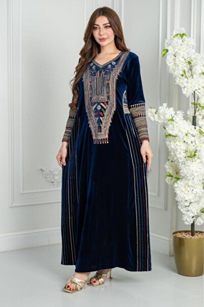 riva fashion Rita Traditional Velvet Jalabiya