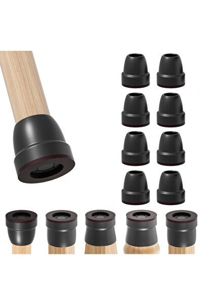 OEM Protectii Negre picioare scaun Ø26-32mm cu pasla, set 8 buc, capace anti-...