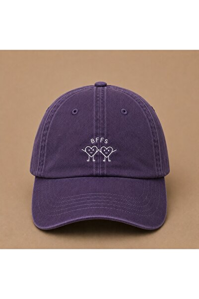 WeavedCo Bffs <3 Best Friend Embroidered Vintage Washed Cap Hat