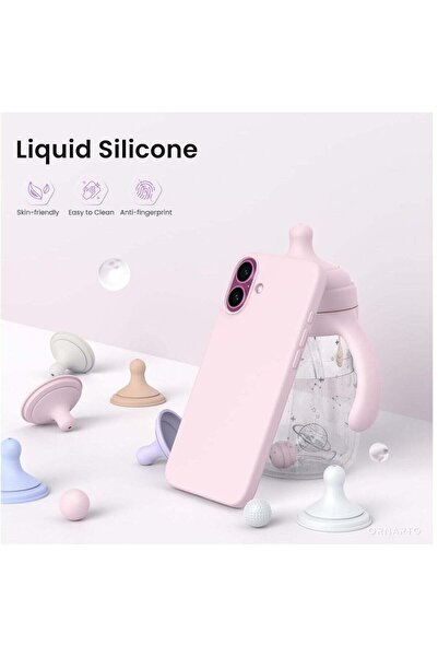 YoYoTech iPhone 16 Plus 6.7' 2024 Liquid Soft Silicone Cover with Microfiber Lining Shockproof Gel Case
