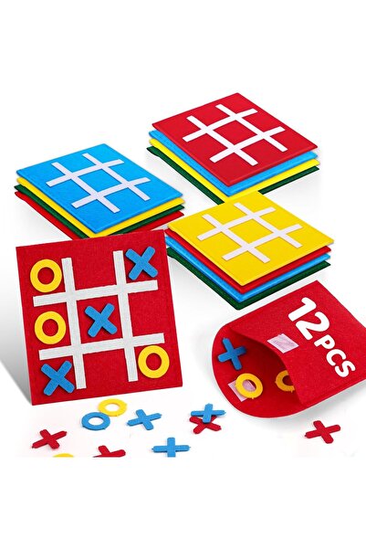 Arabest 12 Pcs Tic Tac Toe Strategy Board Games,Kids Family Party Favors,Good...