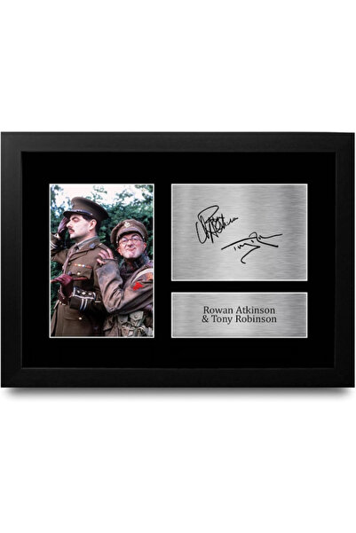 HWC Trading FR A4 Rowan Atkinson & Tony Robinson Blackadder Gifts Printed Sig...