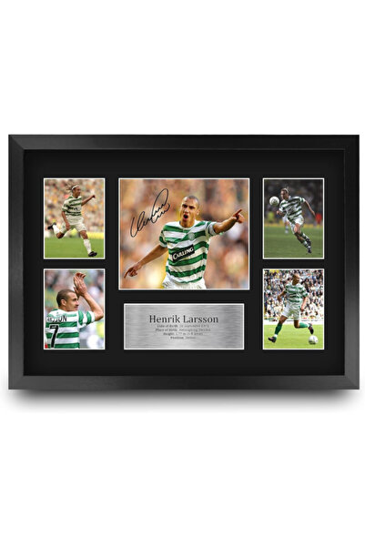 HWC Trading FR A3 Henrik Larsson Celtic Printed Memorabilia Signed Autograph ...