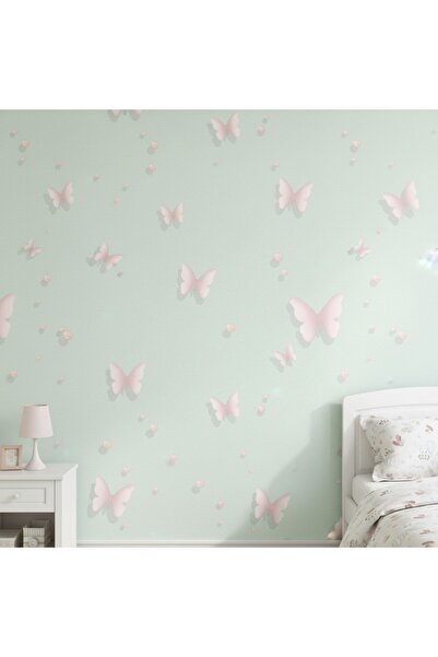 KMS HOME Kız Çocuk Kız Bebek Odası Duvar Kağıdı (en: 53 cm) (uzunluk: 10 metr...