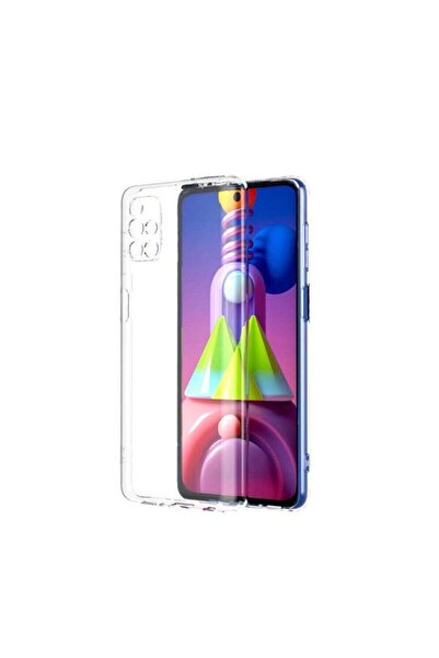 Fibaks Galaxy M31S Kılıf Kamera Korumalı Şeffaf Ince Esnek Renksiz Yumuşak Si...
