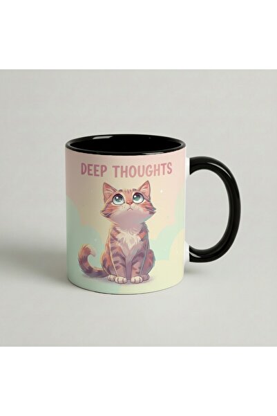 Petgifts Cana Cadou Personalizat Amuzanta Cu Mesaj Deep Thoughts - Ceramica 3...