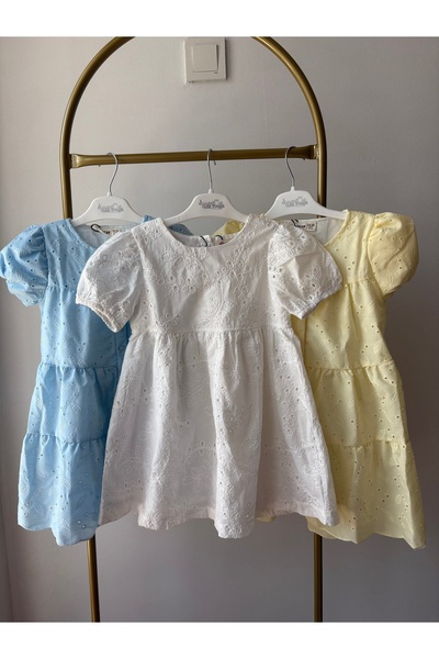 bebeğim butik Fisto Girl Child White Dress